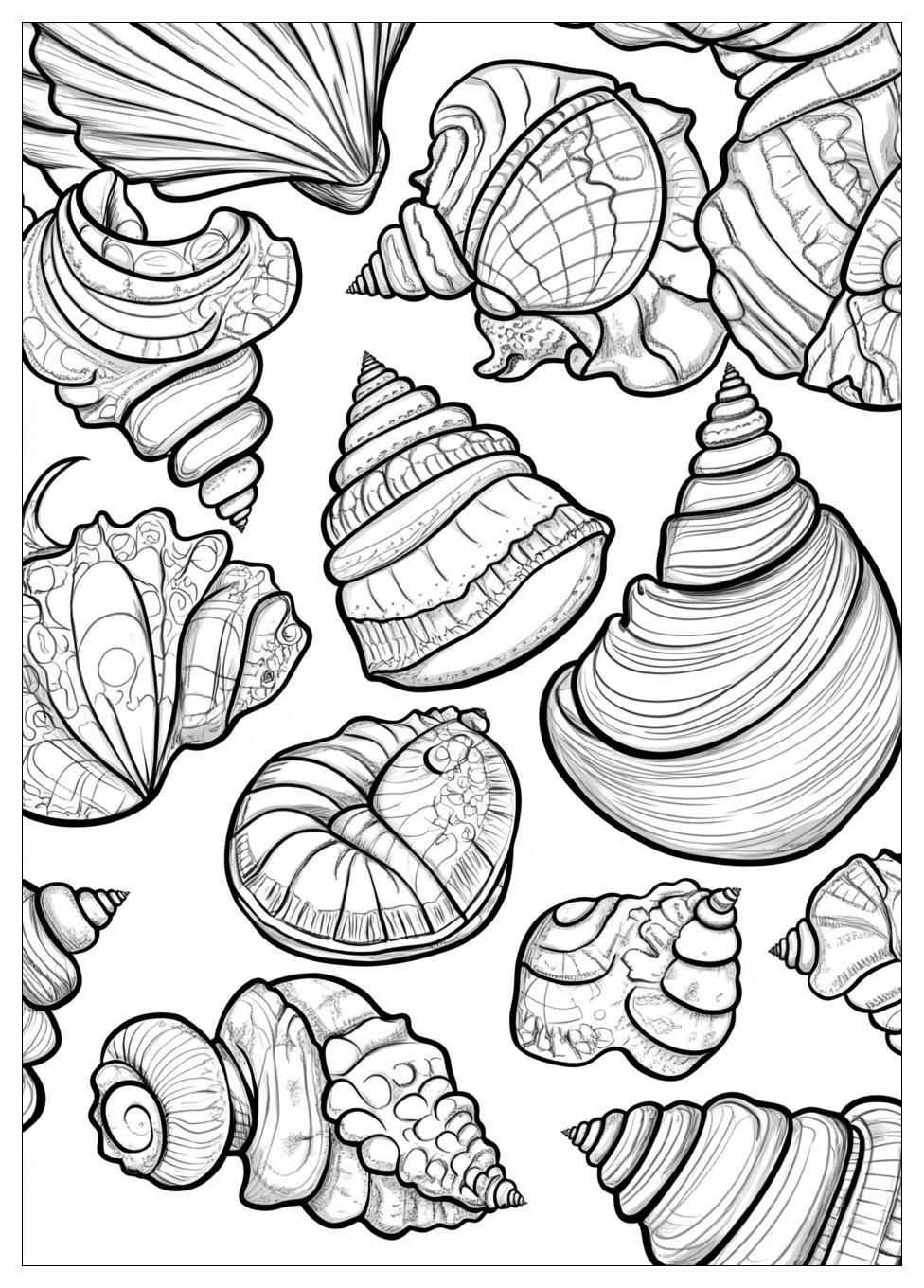 Muscheln Ausmalbilder 17