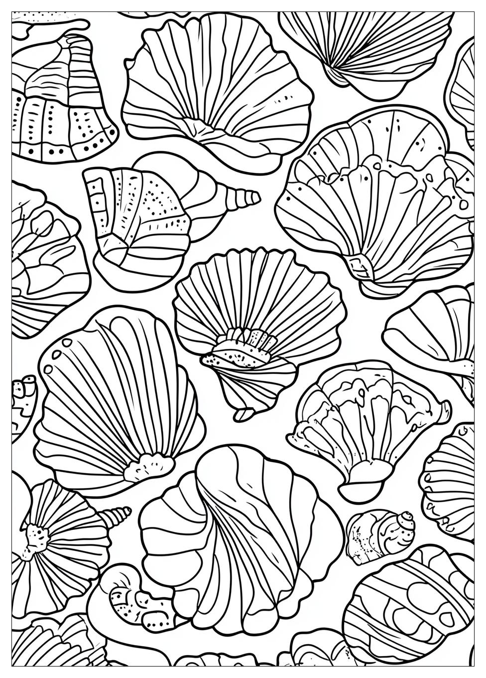 Muscheln Ausmalbilder 2