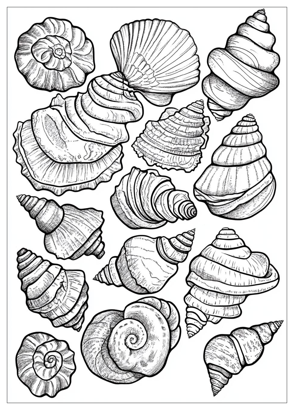 Muscheln Ausmalbilder 23