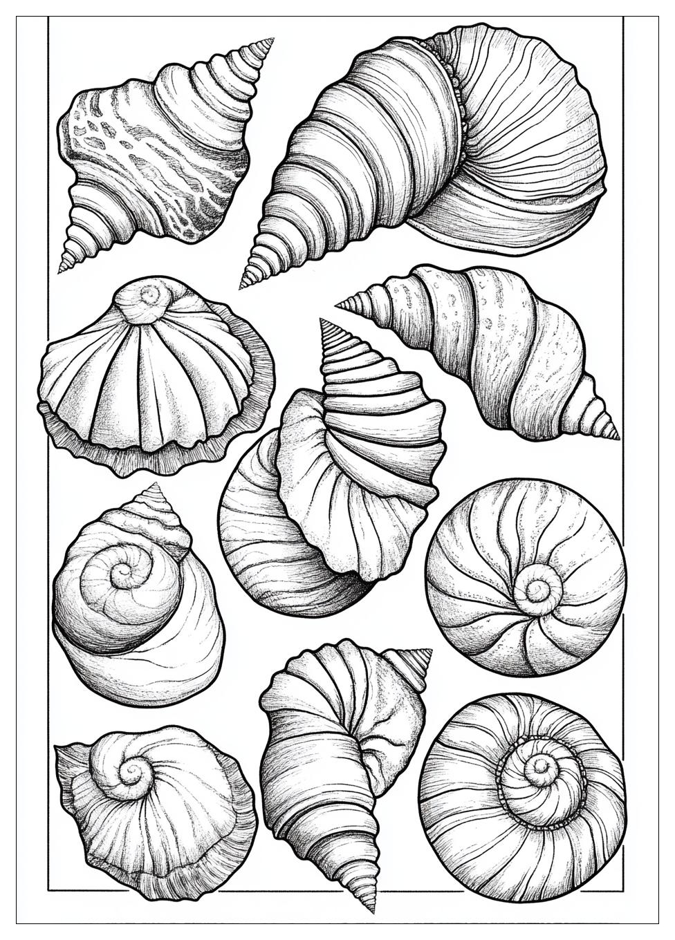Muscheln Ausmalbilder 4