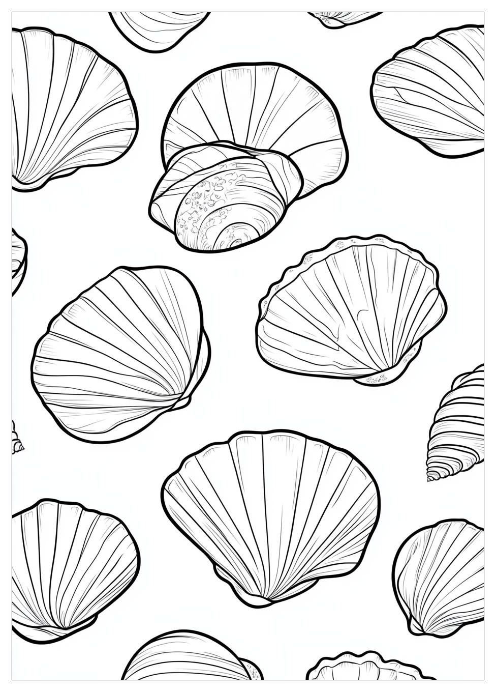 Muscheln Ausmalbilder 9
