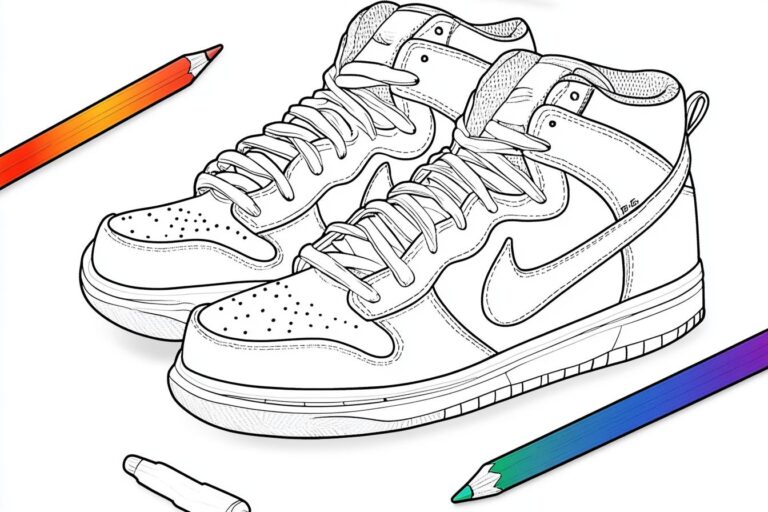 Nike Schuh Ausmalbilder : Kreative Sneaker-Designs zum Ausmalen