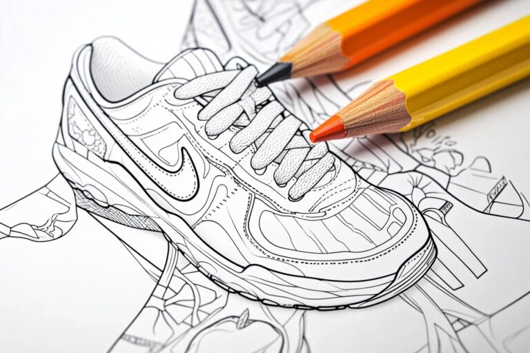 Nike Schuhe Ausmalbilder : Kreative Sneaker-Designs zum Ausmalen