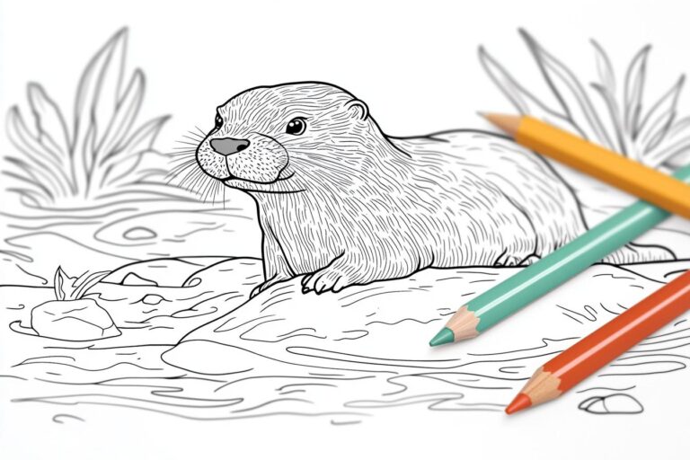 Otter Ausmalbilder : Ausmalen, Kreativität und Otterwissen