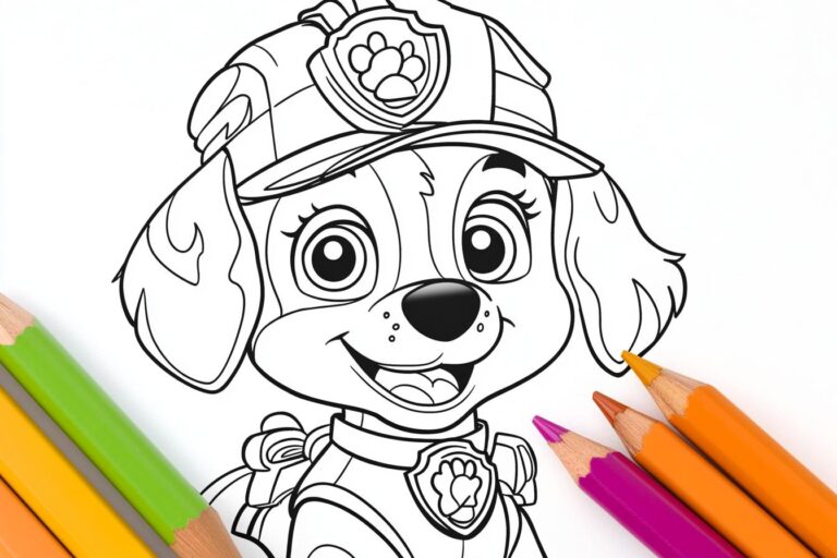 Paw Patrol Sky Ausmalbilder : Sky zum Ausmalen: Abenteuer für kleine Künstler