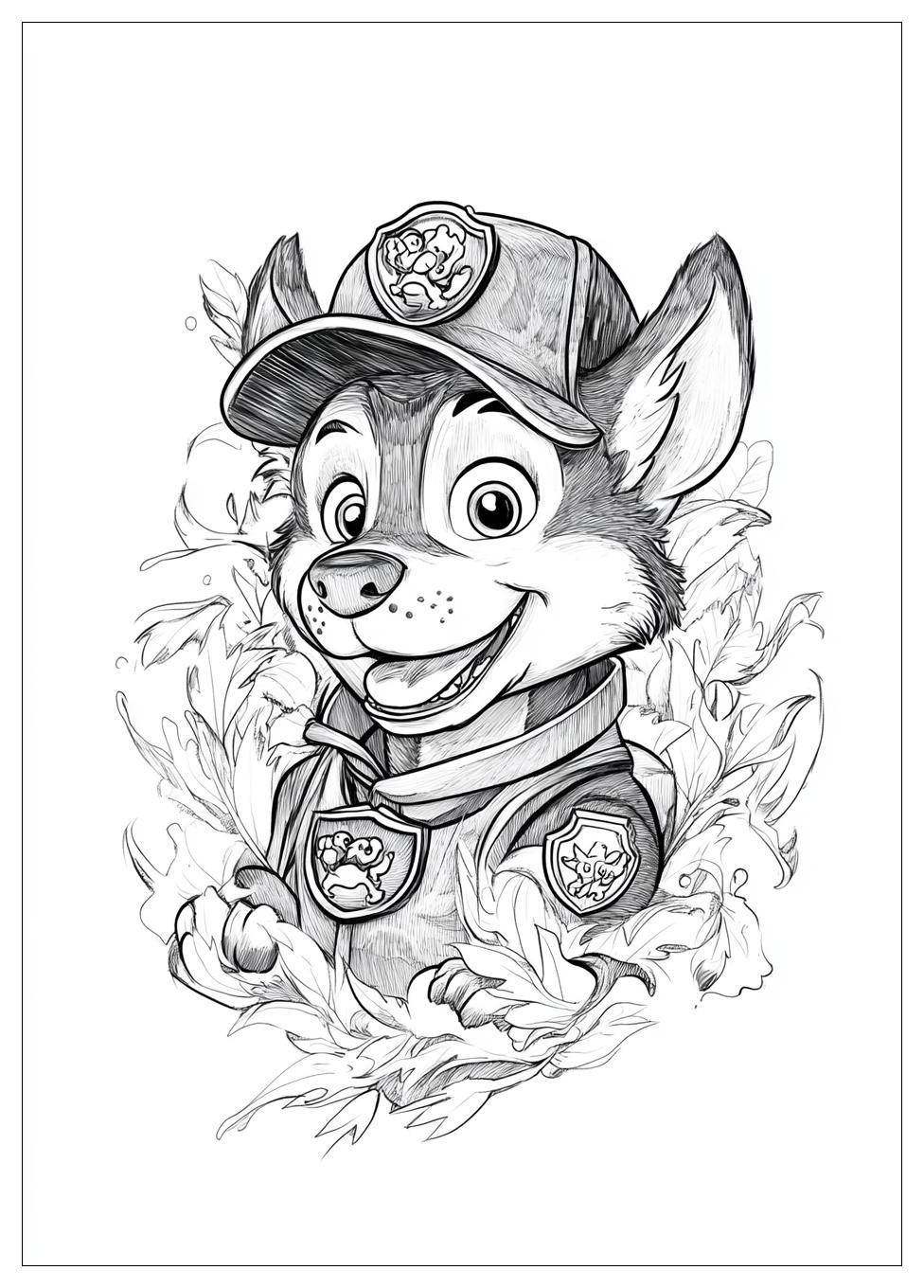 Paw Patrol Chase Ausmalbilder 19