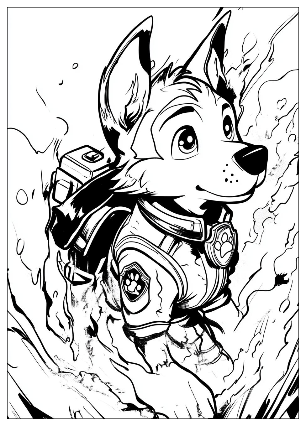 Paw Patrol Chase Ausmalbilder 2