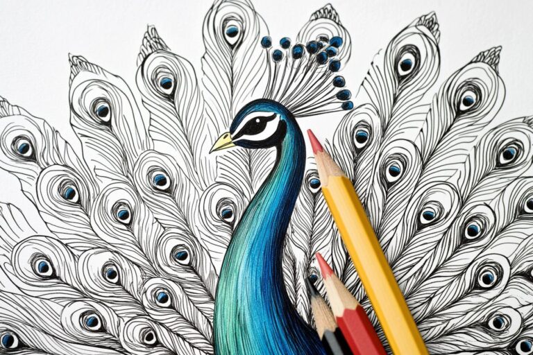 Pfau Ausmalbilder : Kreative Entfaltung mit Federn