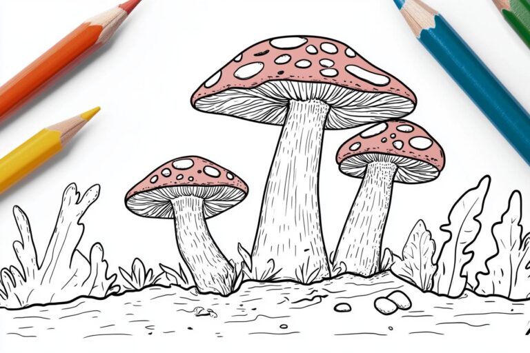 Pilze Ausmalbilder : Pilze zum Ausmalen – Kreativität und Lernen