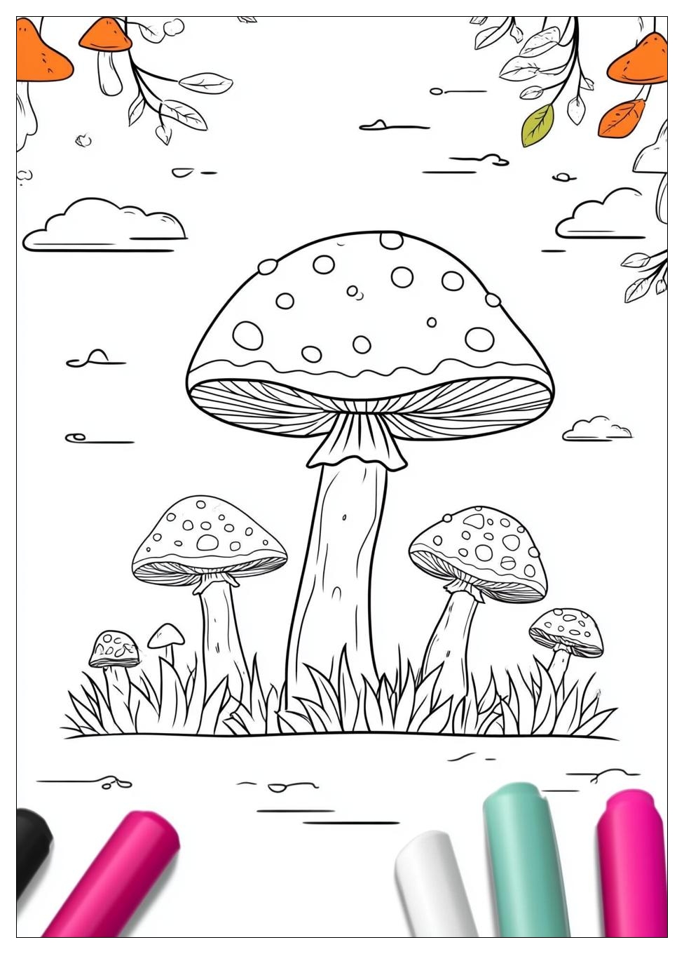 Pilze Ausmalbilder 14
