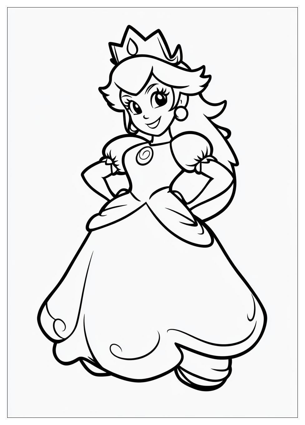 Prinzessin Peach Ausmalbilder 1