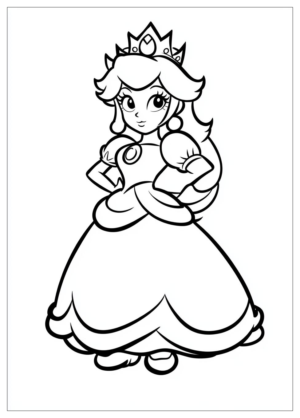 Prinzessin Peach Ausmalbilder 2