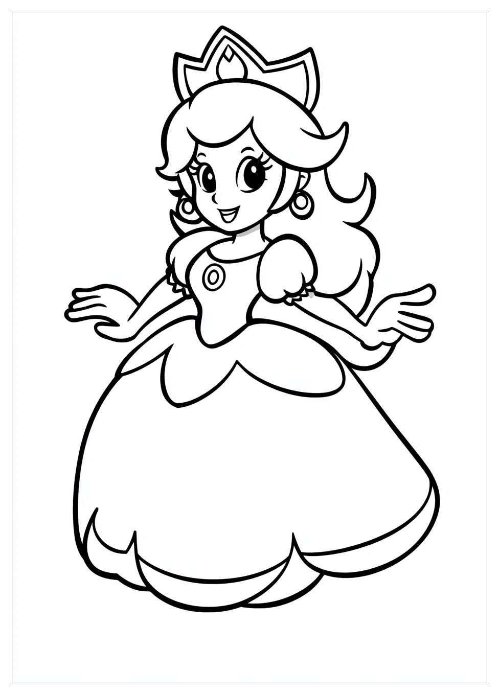 Prinzessin Peach Ausmalbilder 3