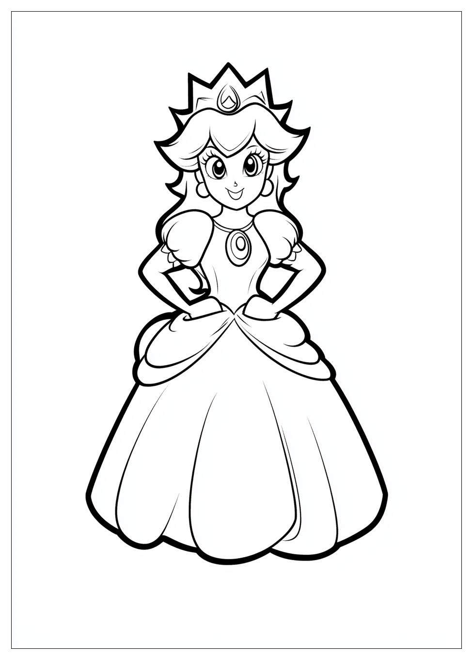 Prinzessin Peach Ausmalbilder 4