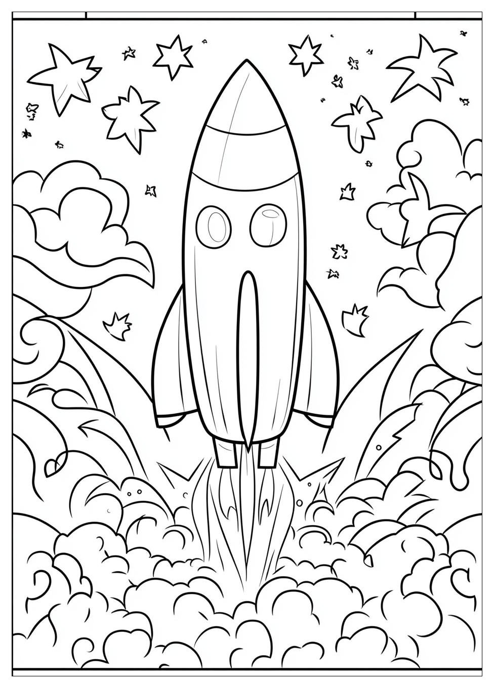 Rakete Ausmalbilder 16