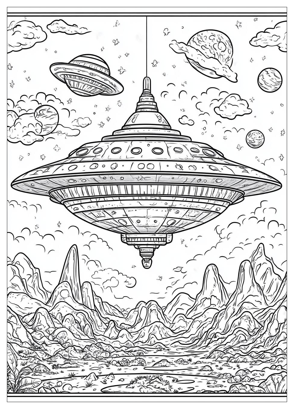 Raumschiff Ausmalbilder 3