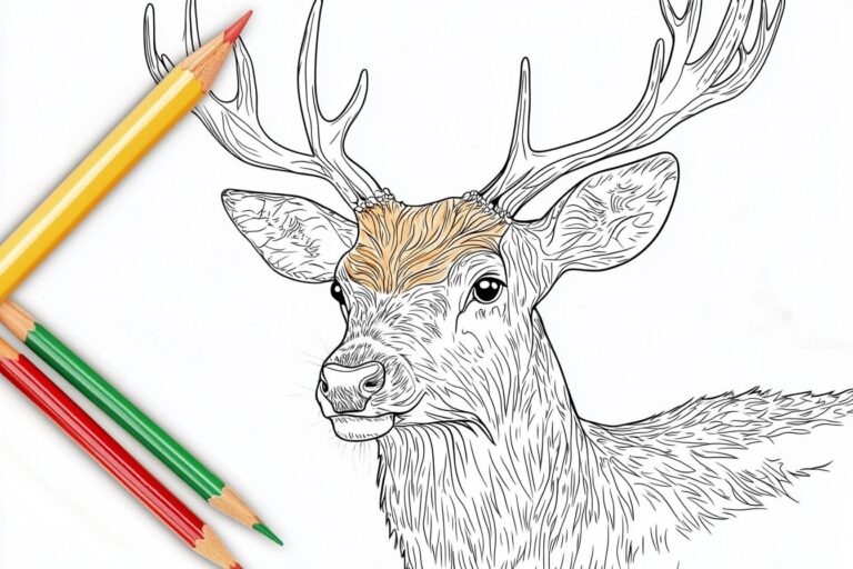 Rehe Ausmalbilder : Malen und Kreativität fördern