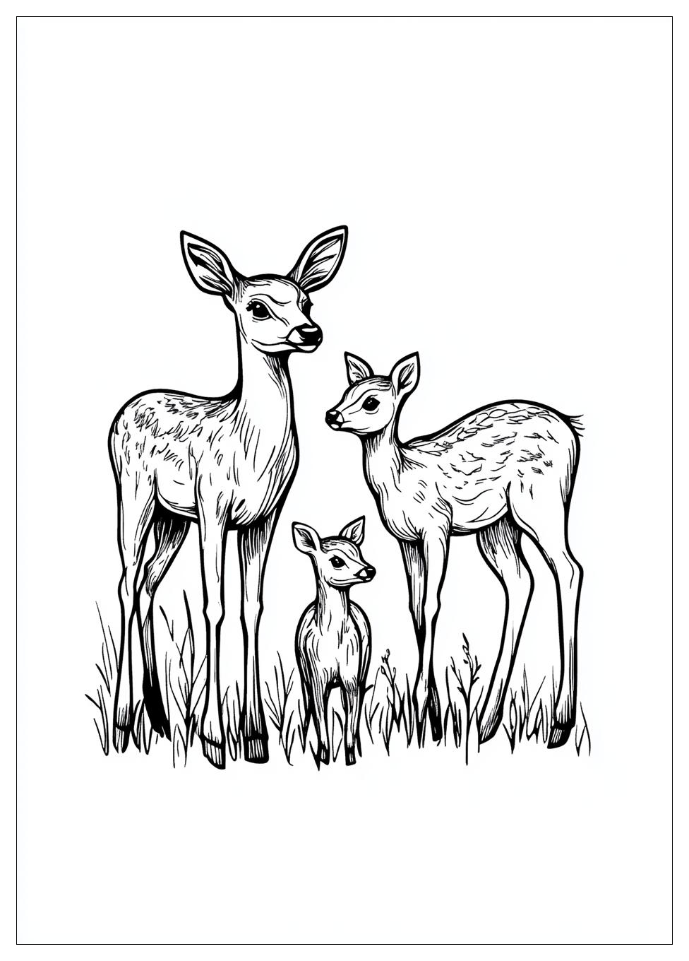 Rehfamilie Ausmalbilder 2