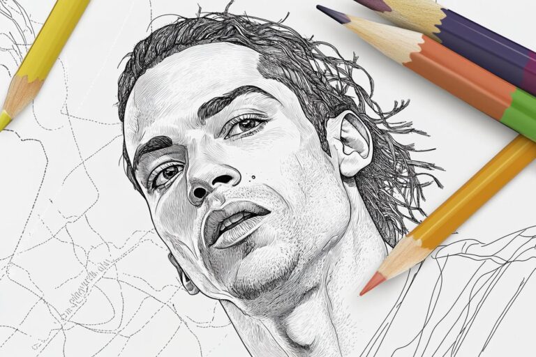 Ronaldinho Ausmalbilder: Malen mit dem Fußballstar