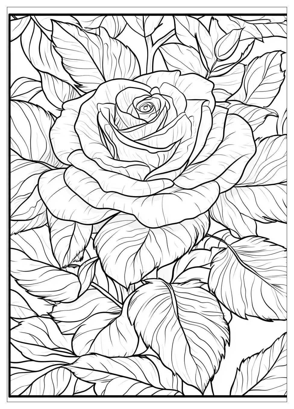 Rose Ausmalbilder 9
