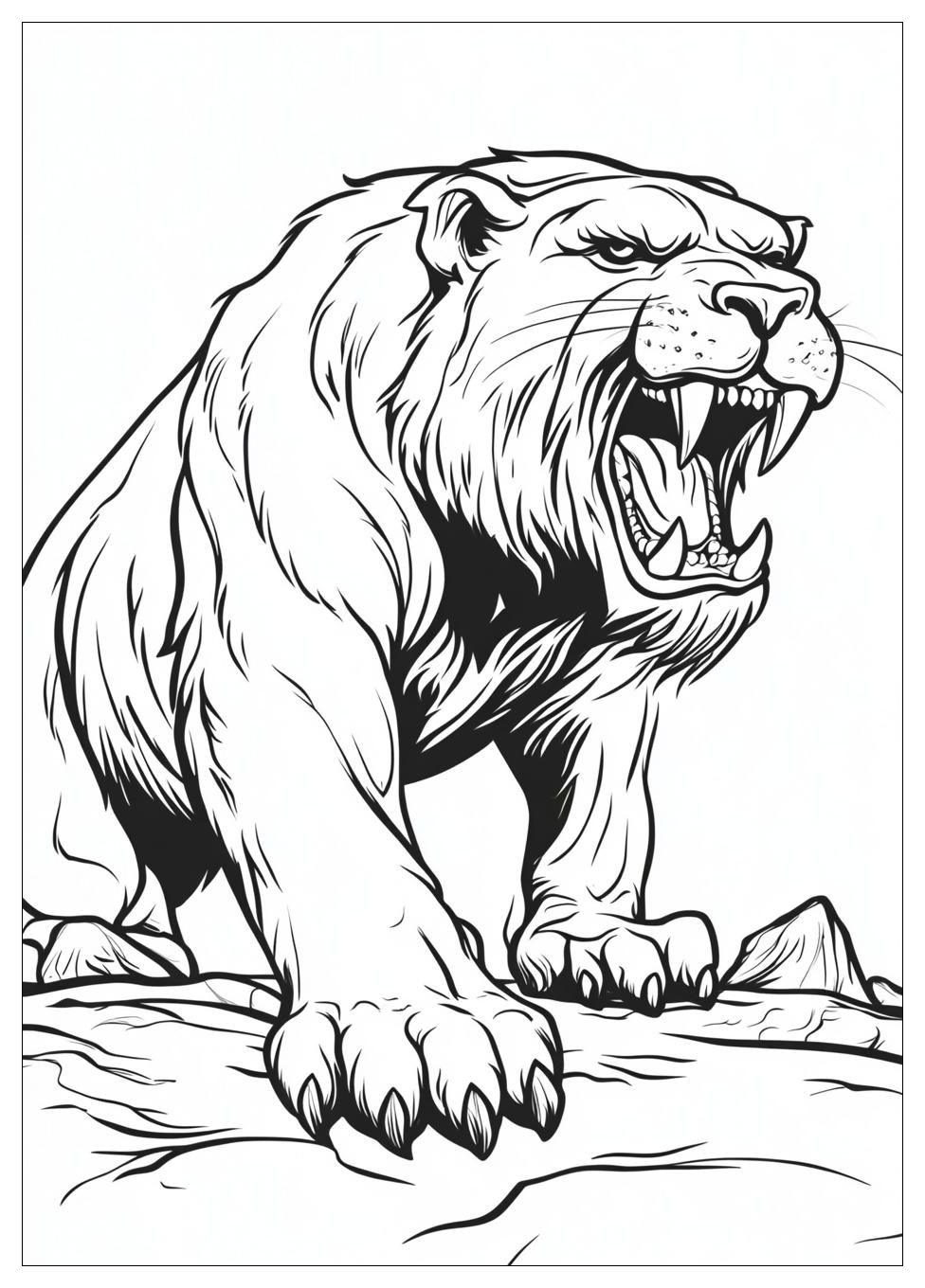 Säbelzahntiger Ausmalbilder 14