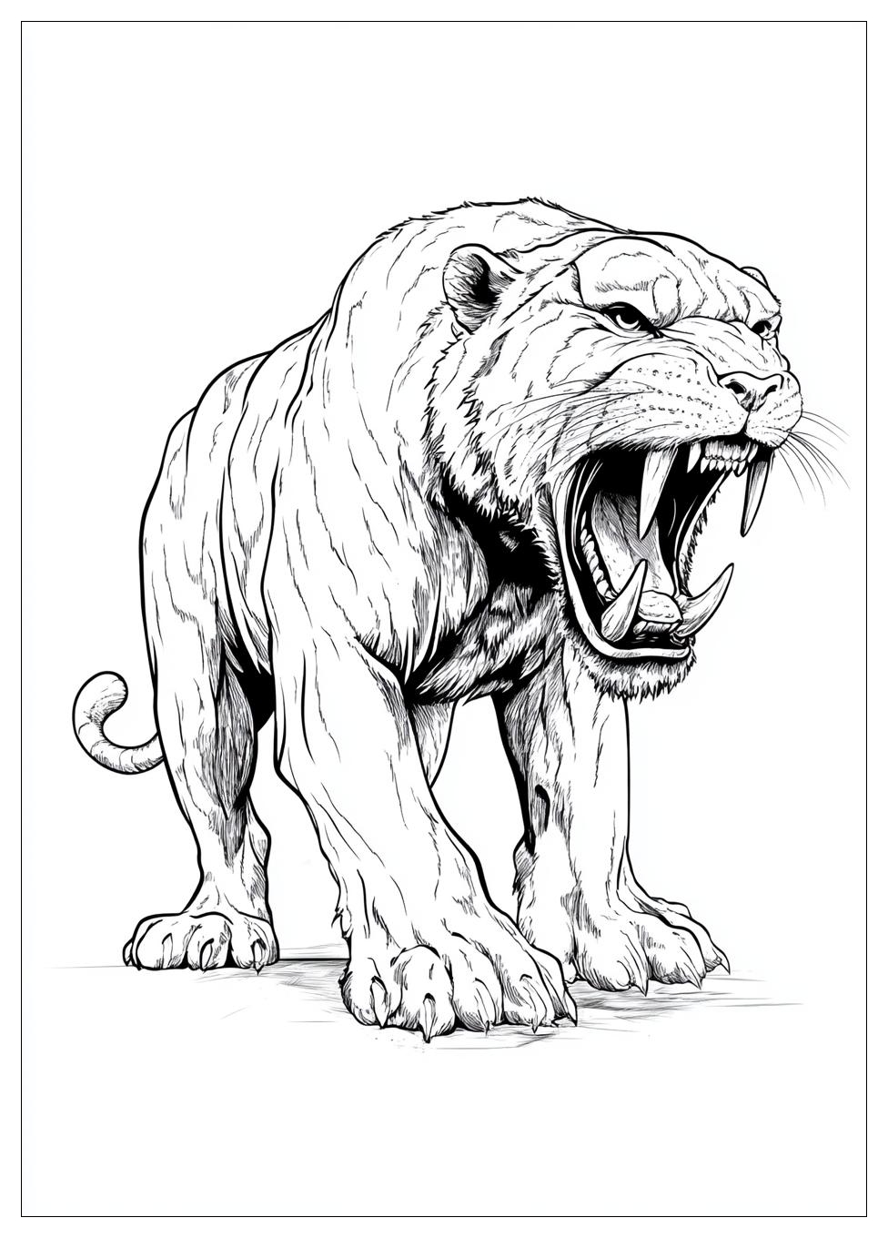 Säbelzahntiger Ausmalbilder 17
