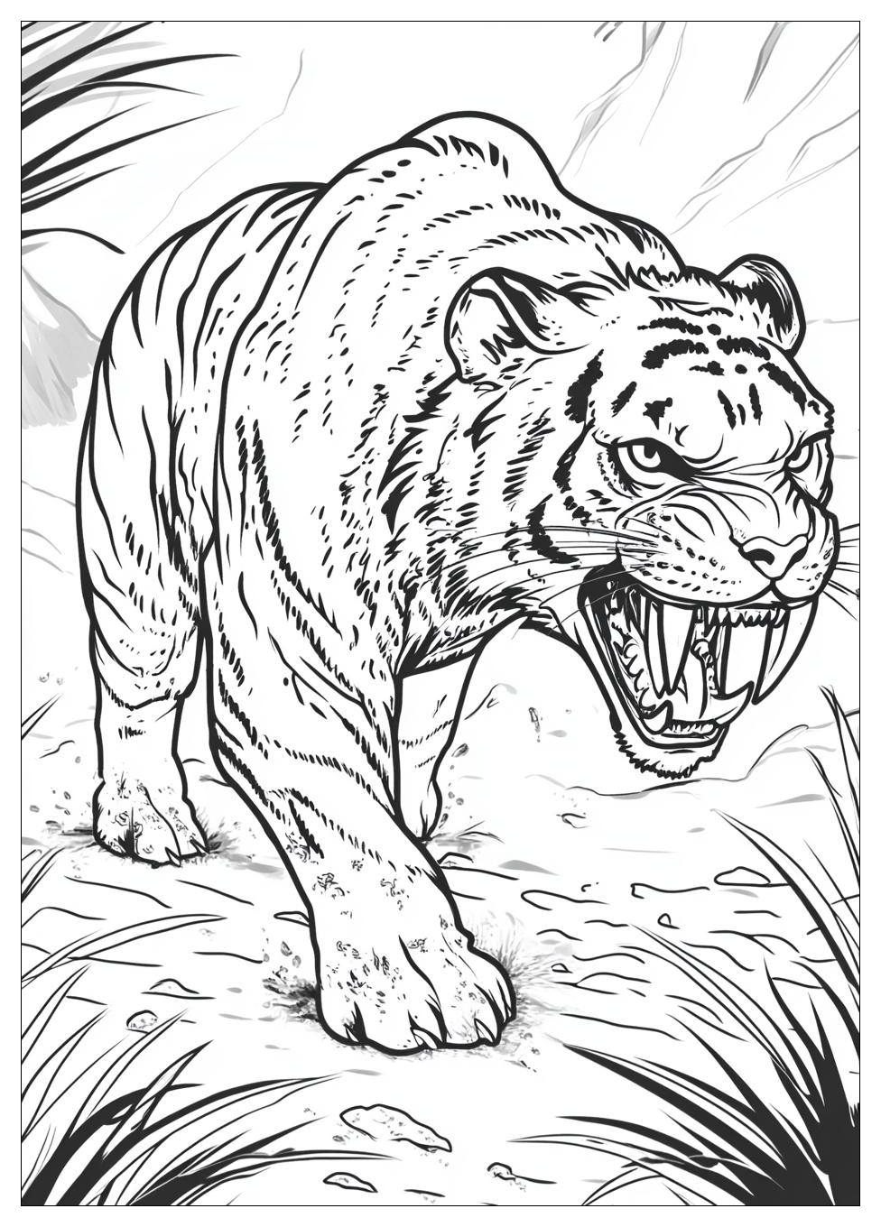 Säbelzahntiger Ausmalbilder 5