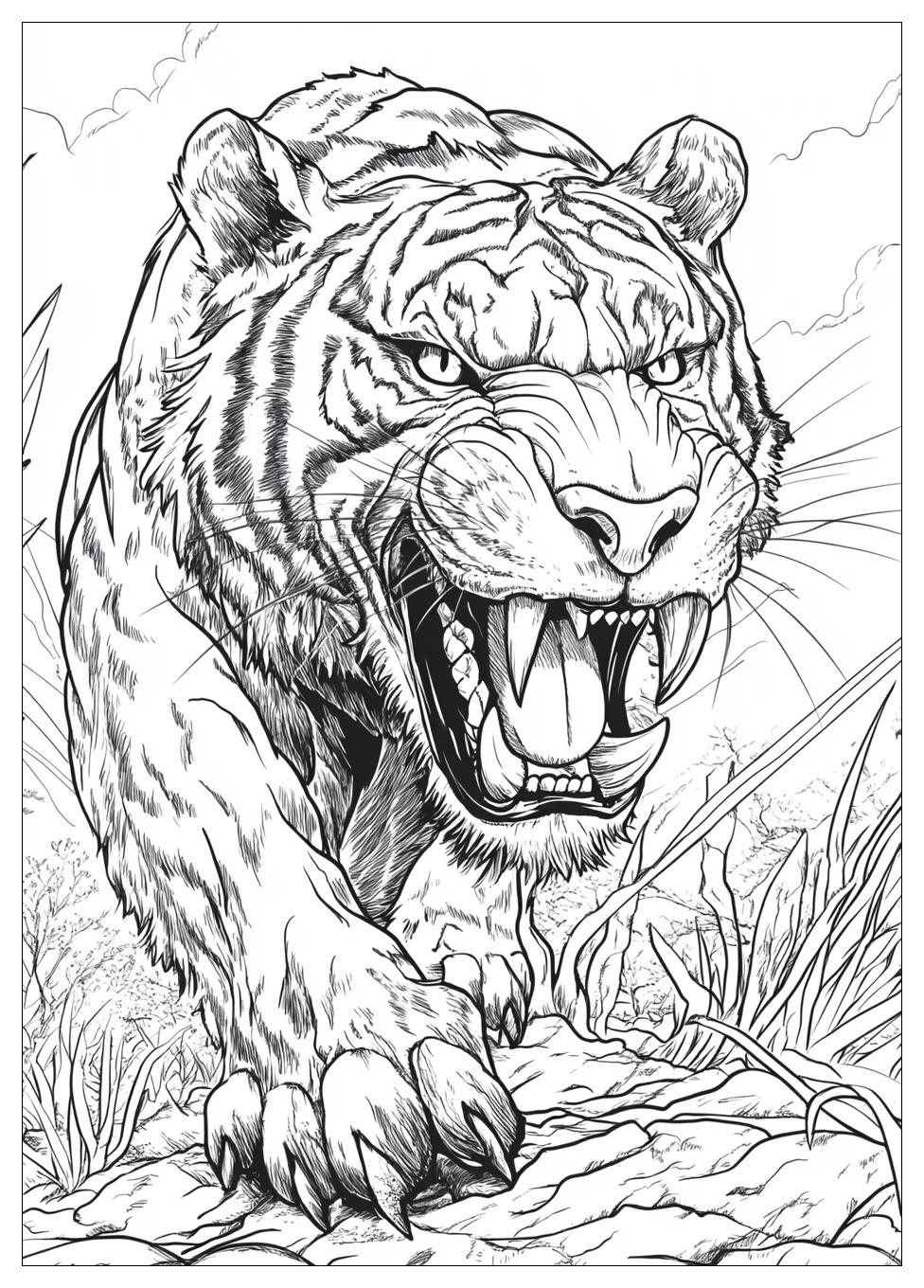 Säbelzahntiger Ausmalbilder 6