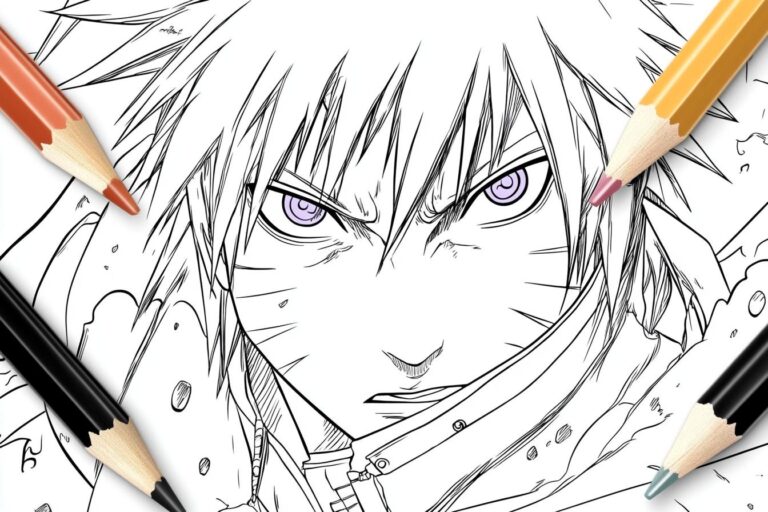 Sasuke Ausmalbilder: Malvorlagen für den Naruto-Charakter