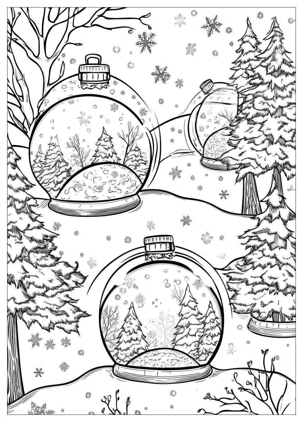 Schneekugeln Ausmalbilder 19
