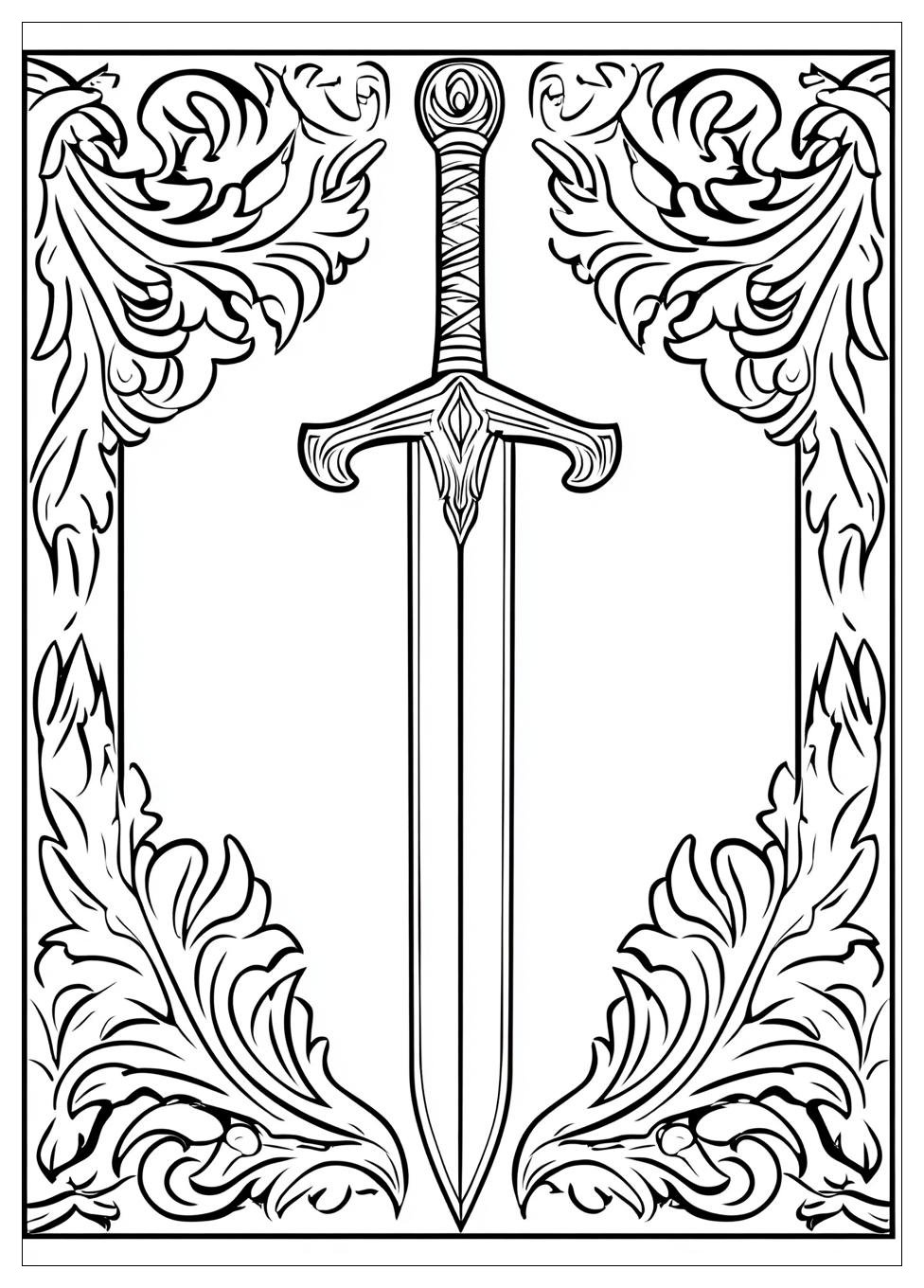 Schwerter Ausmalbilder 1