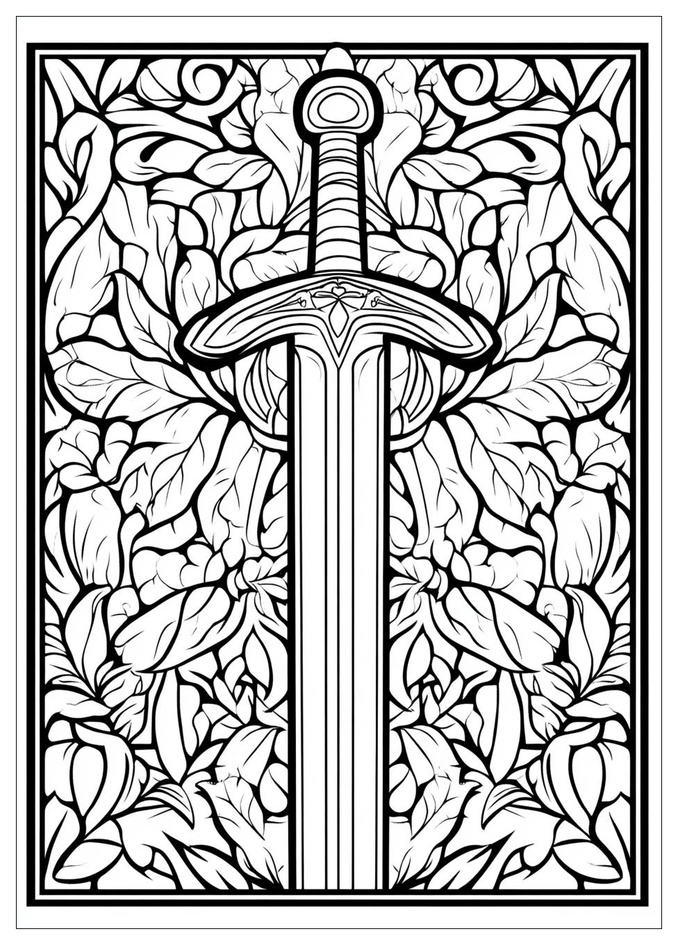 Schwerter Ausmalbilder 14