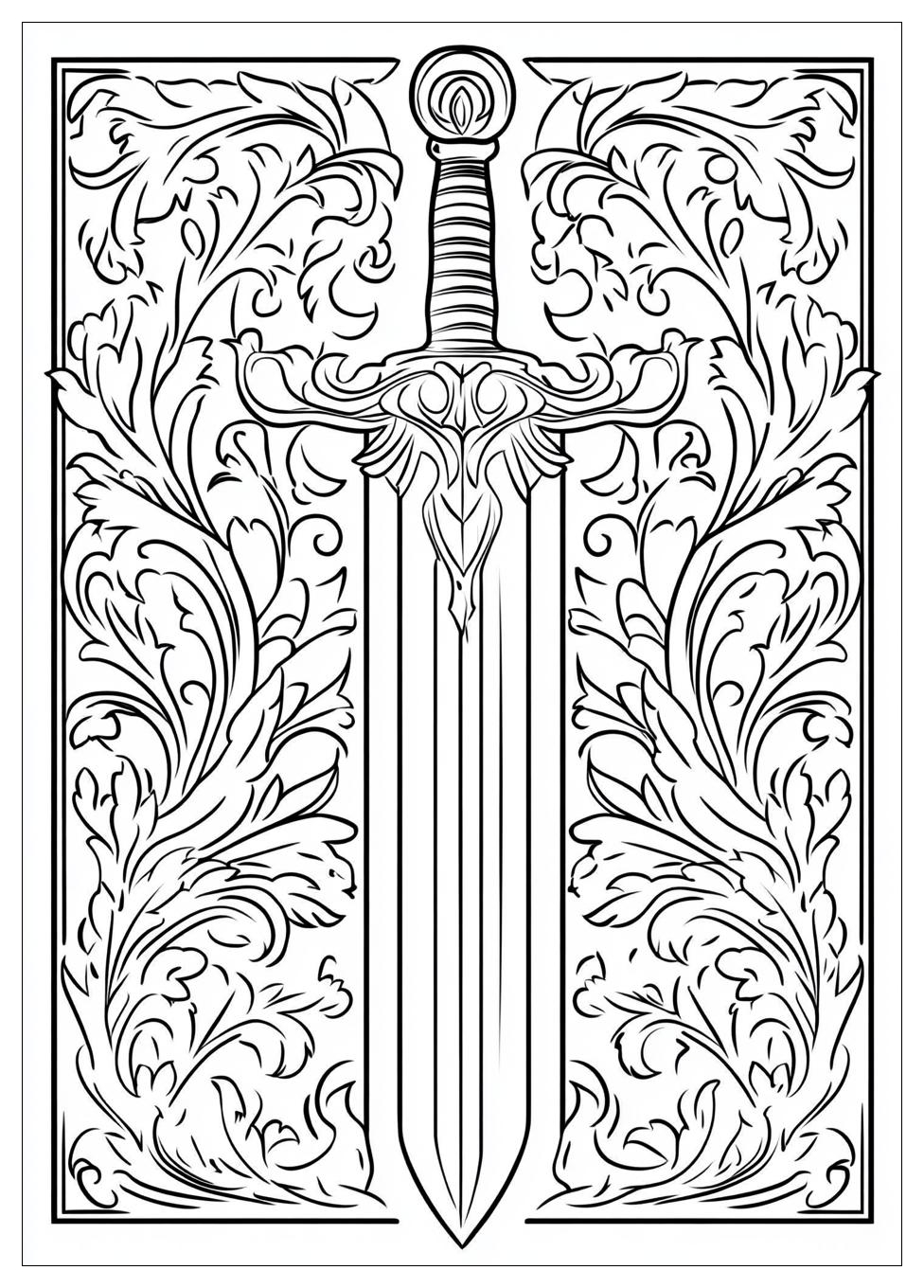 Schwerter Ausmalbilder 15