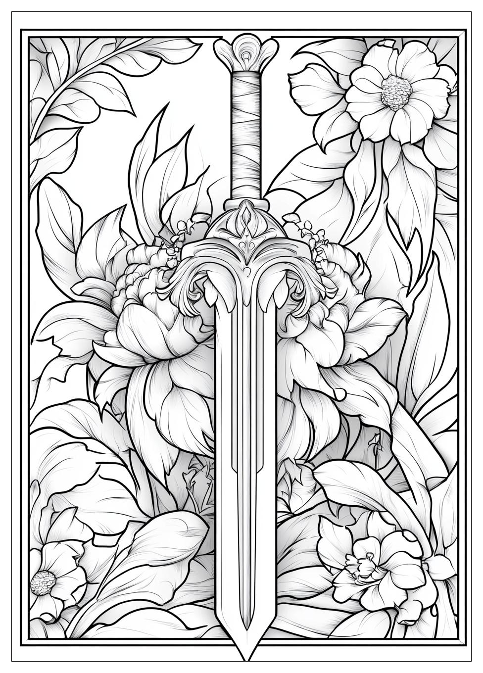 Schwerter Ausmalbilder 18