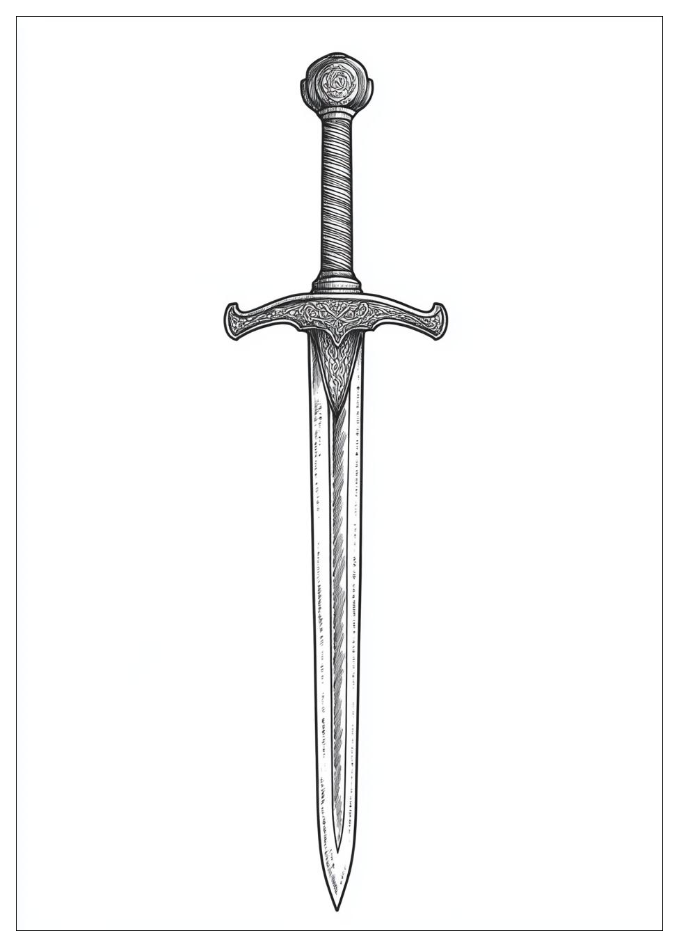 Schwerter Ausmalbilder 21