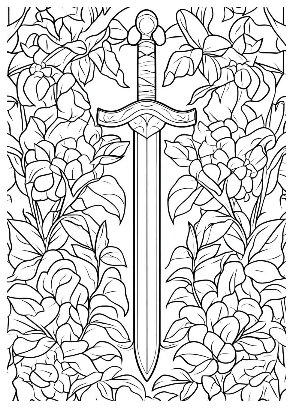 Schwerter Ausmalbilder 3