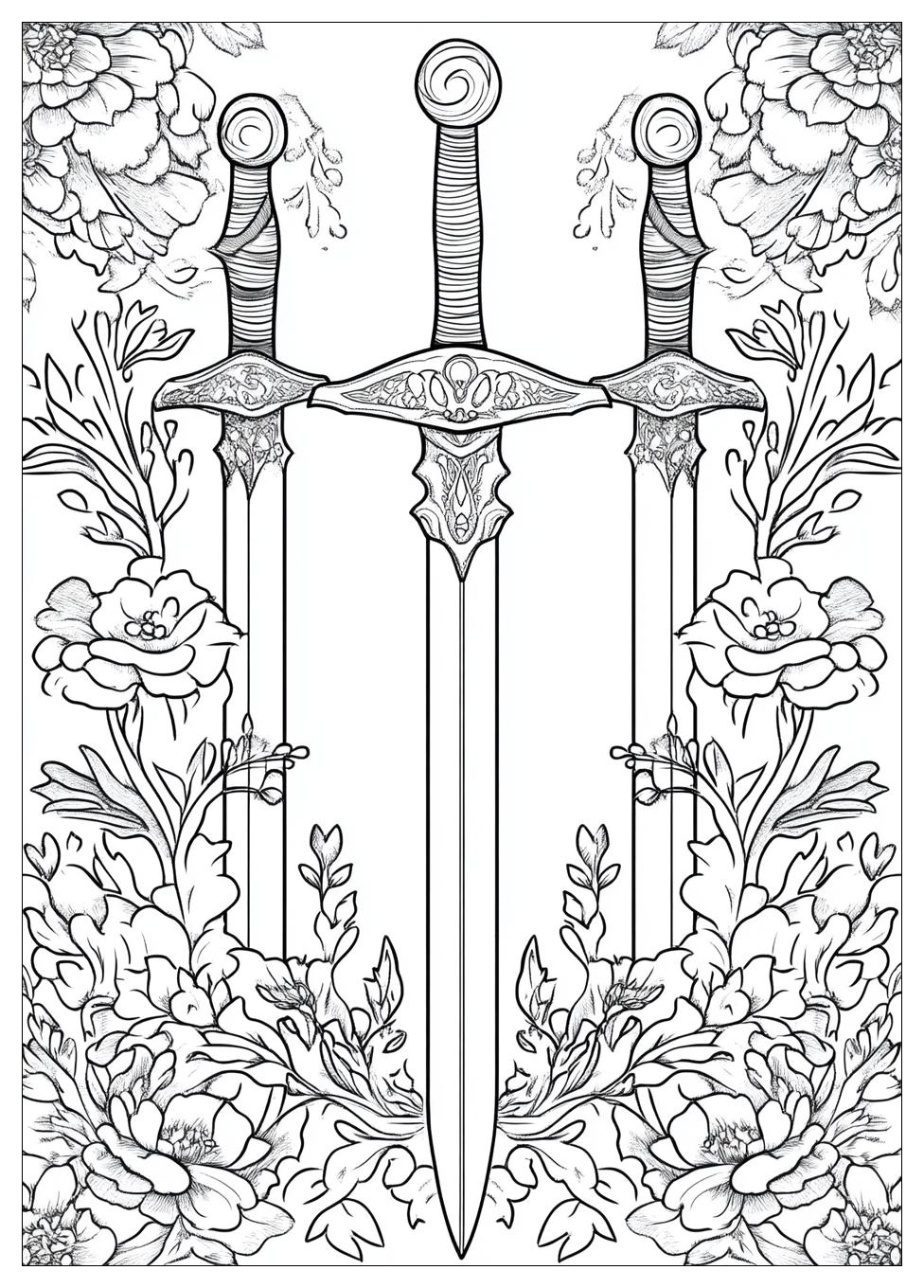 Schwerter Ausmalbilder 5