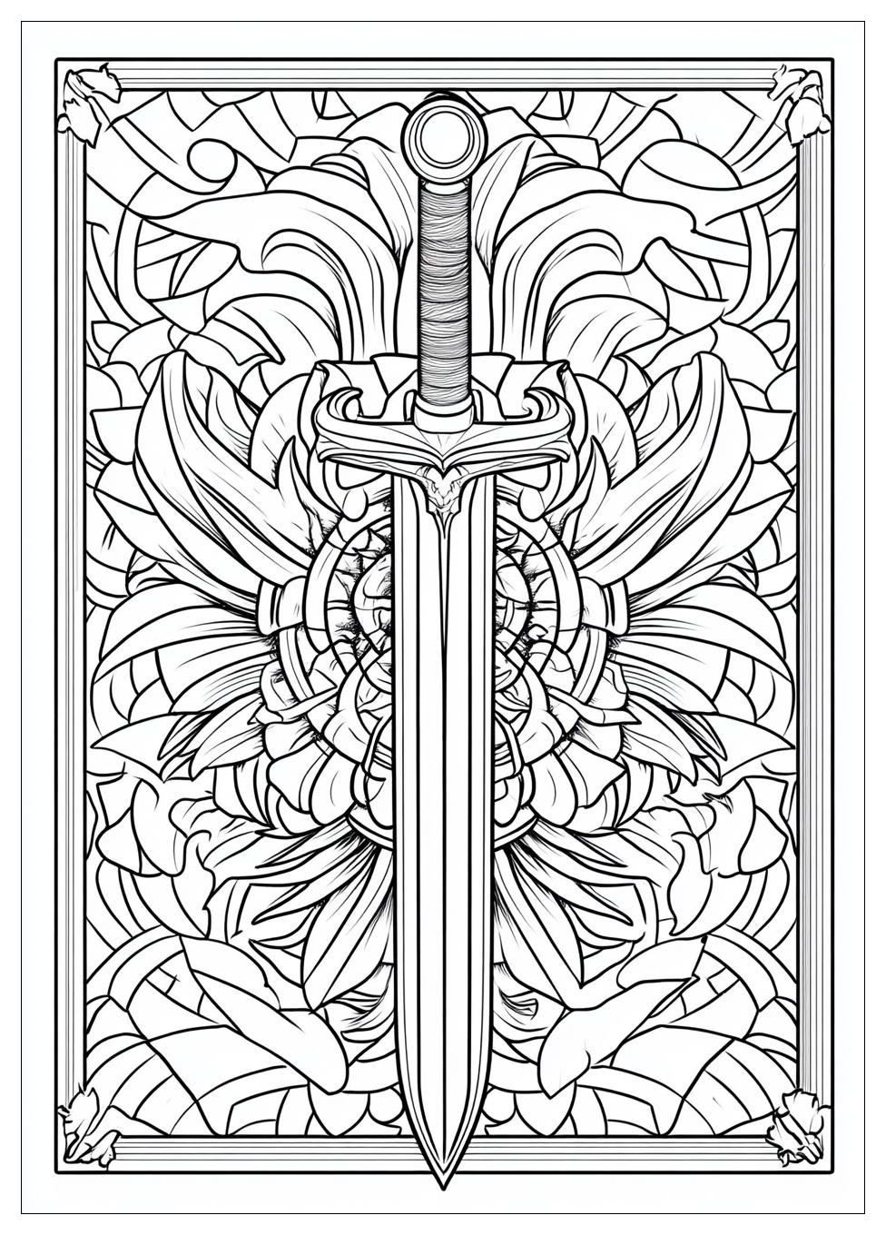 Schwerter Ausmalbilder 7