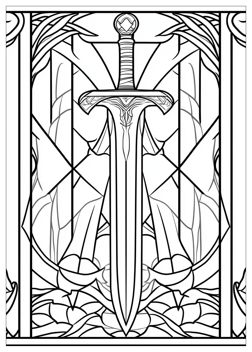 Schwerter Ausmalbilder 9
