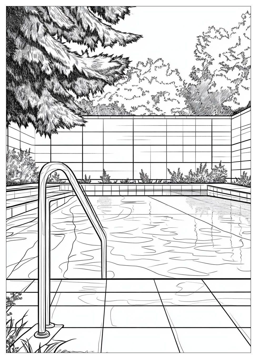 Schwimmbad Ausmalbilder 19