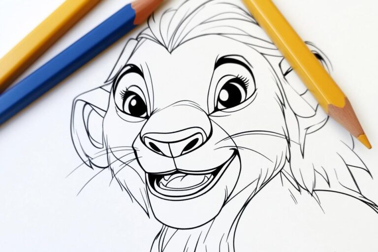 Simba Ausmalbilder : Simba Ausmalbilder: Kreative Malvorlagen für Kinder