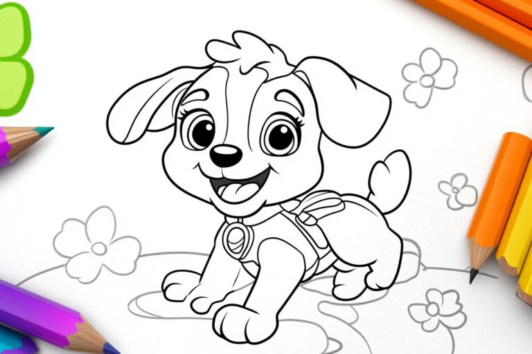 Skye Ausmalbilder : Malen mit der Paw Patrol Hündin