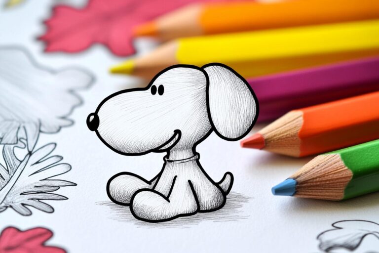 Snoopy Ausmalbilder : Snoopy zum Leben erwecken