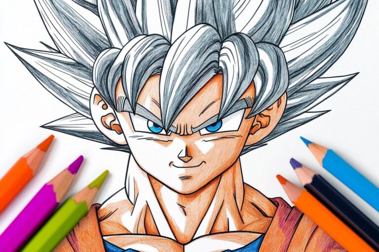 Son Goku Ultra Instinct Ausmalbilder : Goku Ultra Instinct: Malen wie ein Saiyajin