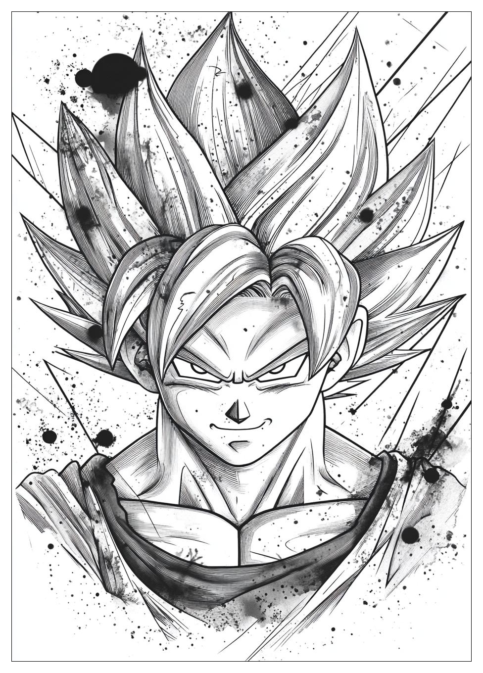 Son Goku Ultra Instinct Ausmalbilder 12