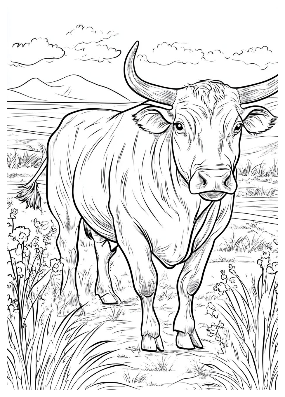 Stier Ausmalbilder 1