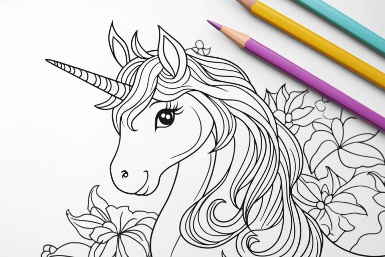 Süß Einhorn Ausmalbilder : Einhorn-Traum zum Ausmalen
