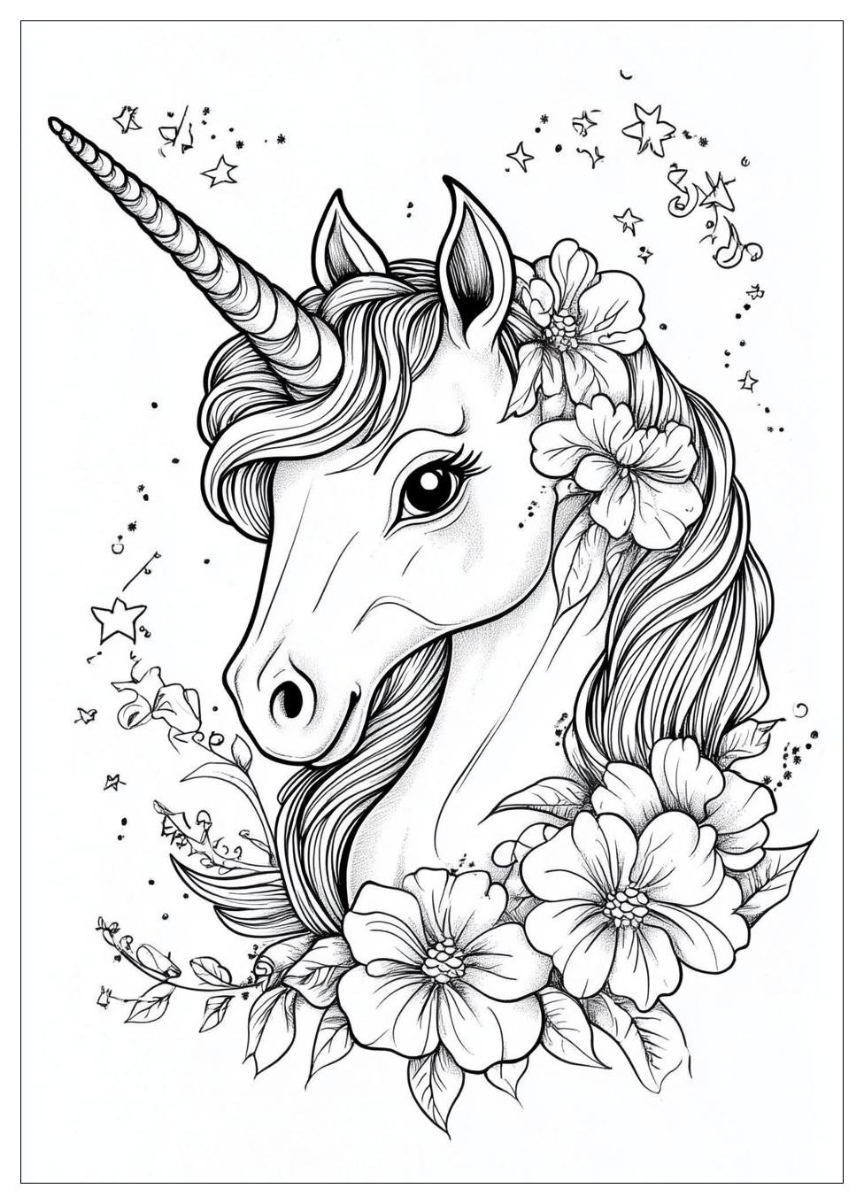 Süß Einhorn Ausmalbilder 1