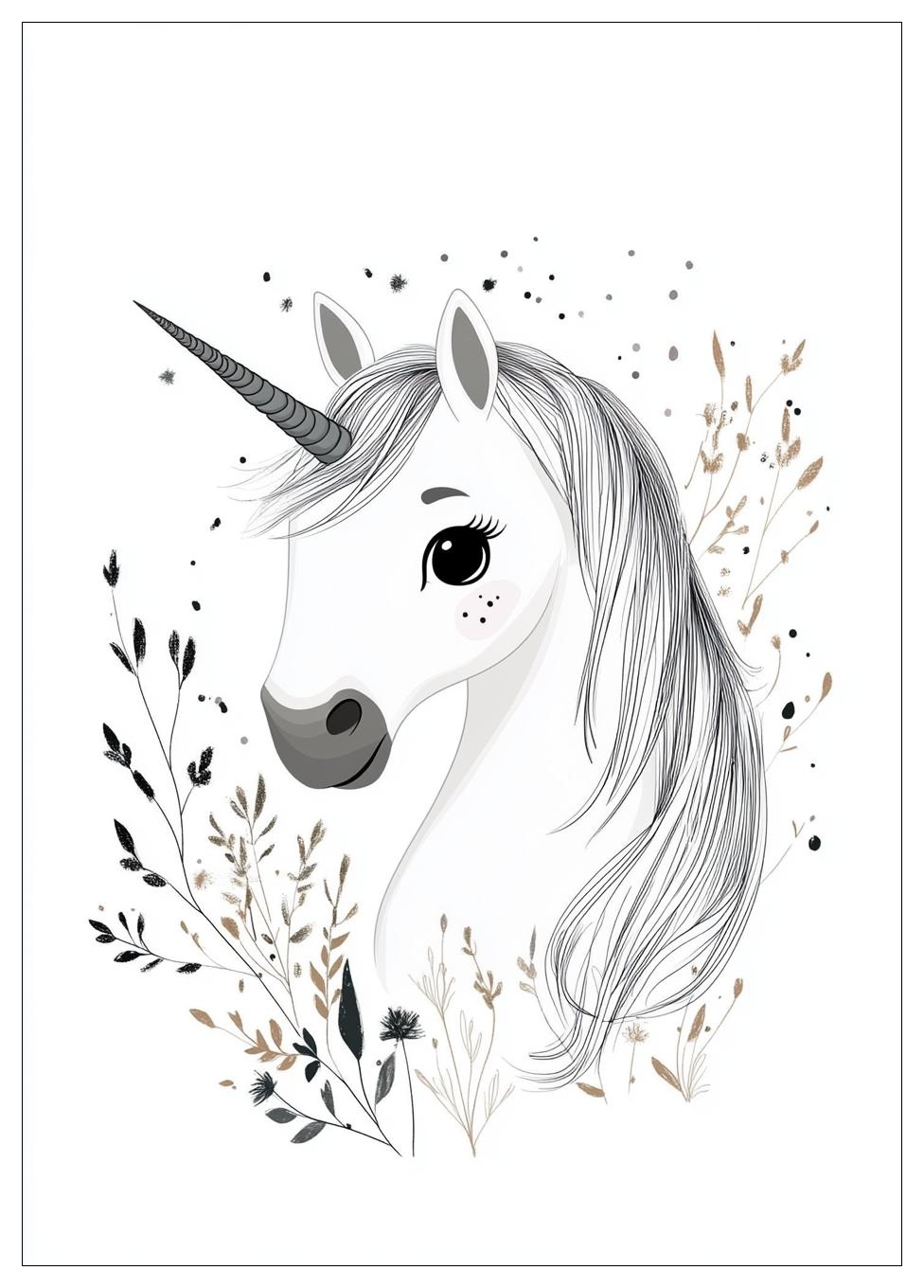 Süß Einhorn Ausmalbilder 5