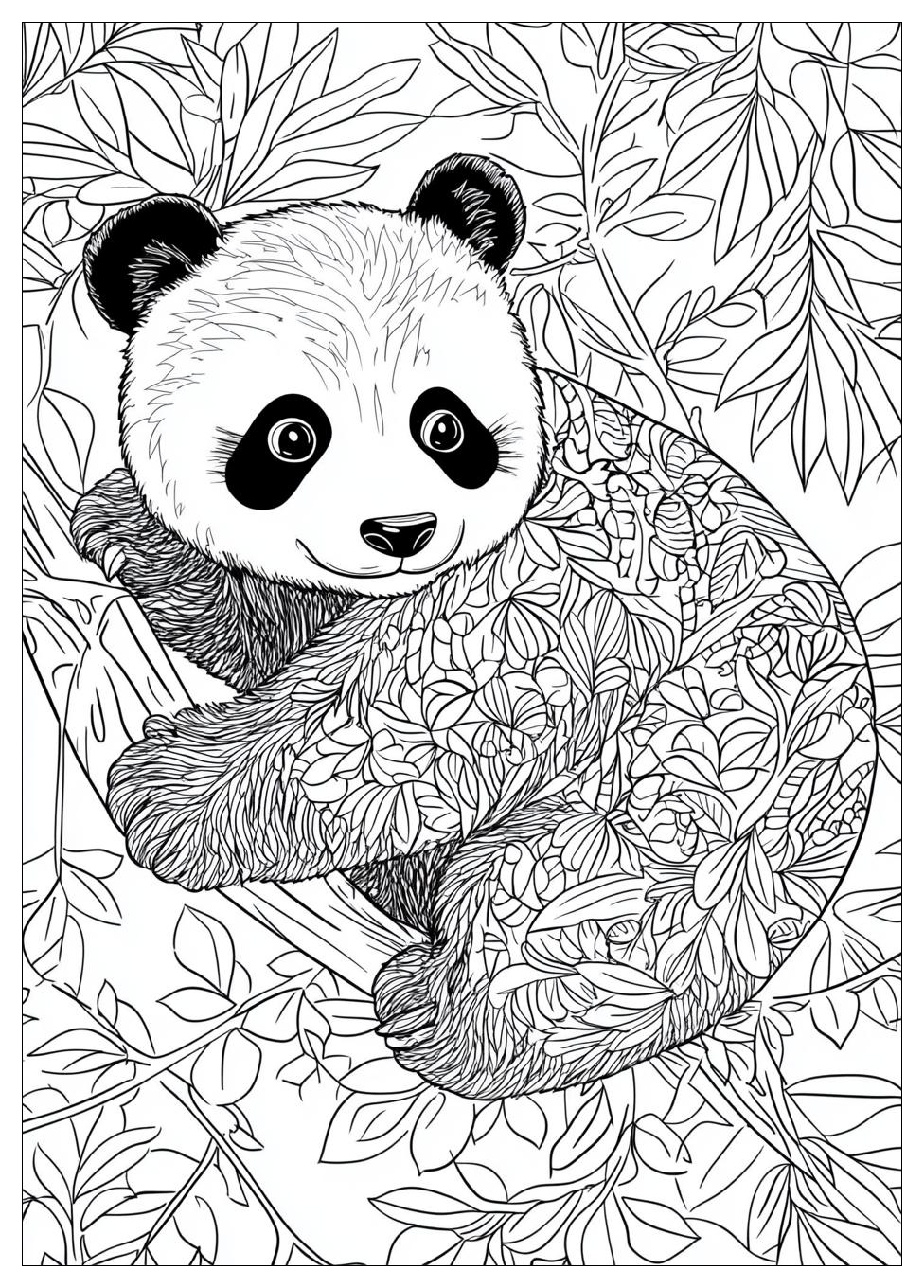 Süße Panda Ausmalbilder 11